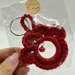 Portachiavi in Uncinetto a Zampina con Campanellino Porta-Fortuna 🐾🔴✨