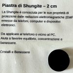 ✨📱 Placca di Shungite Adesiva – 2 cm 💻✨