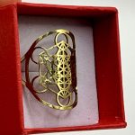 Anello in acciaio dorato regolabile con Cubo di Metatron ✨🔶