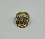 Anello in acciaio dorato regolabile con Cubo di Metatron ✨🔶 - immagine 3