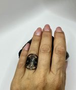 Anello regolabile con Cubo di Metatron nero 🖤✨ - immagine 2