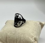Anello regolabile con Cubo di Metatron nero 🖤✨ - immagine 3