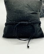 Bracciale macramè nero con pietra di Zoisite 🖤💚 - immagine 3