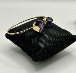 ✨ Bracciale con Ametista Grezza e Finitura in Oro  ✨ - immagine 4