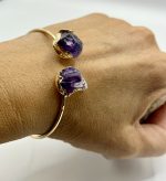 ✨ Bracciale con Ametista Grezza e Finitura in Oro  ✨ - immagine 2