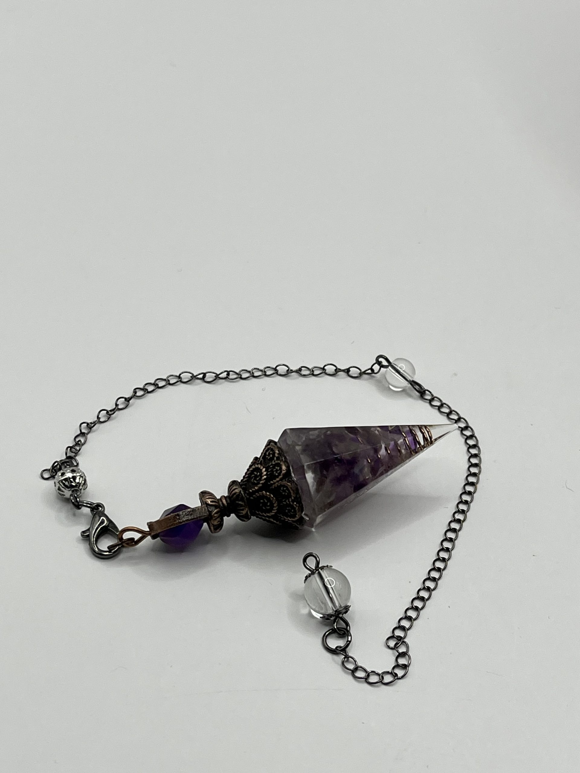 img_0740 💜 Pendolo con Ametista e orgonite - immagine 1