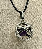 Collana con ciondolo Genesa Crystal e Ametista - immagine 2