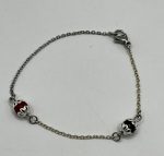 Bracciale in acciaio chirurgico con Su Coccu in Ossidiana e Su Coccu in Corallo 🧿🌹 - immagine 2