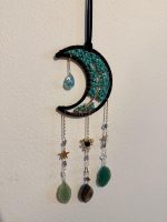 Acchiappasogni a forma di Luna con pietre di Turchese e Agata – Armonia & Protezione - immagine 3