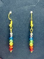 Orecchini con cristalli colorati 🌈 dei 7 Chakra – Gioielli artigianali spirituali - immagine 2