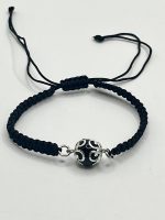 Bracciale macramè nero con Su Coccu e Ossidiana nera – Amuleto di protezione - immagine 4
