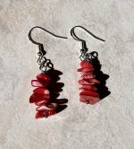 Orecchini con frammenti di Corallo Rosso – Eleganza naturale - immagine 3