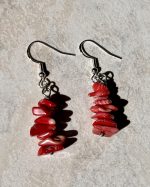 Orecchini con frammenti di Corallo Rosso – Eleganza naturale - immagine 2