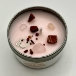 Candela portafortuna profumata con cristalli ~ Amore & Relazioni 💖🍀