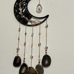 Acchiappasogni a forma di luna con Onice e Agata Nera – Protezione & Energia