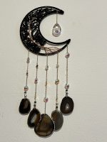 Acchiappasogni a forma di luna con Onice e Agata Nera – Protezione & Energia