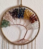 Acchiappasogni Albero della Vita con Pietre dei 7 Chakra e Agata Naturale