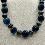 Collana con Pietre di Agata Blu Sfaccettata – Calma, Comunicazione e Armonia