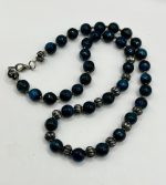 Collana con Pietre di Agata Blu Sfaccettata – Calma, Comunicazione e Armonia - immagine 3