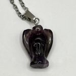 Collana in acciaio chirurgico con ciondolo Angelo in Ametista – Protezione e spiritualità