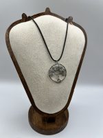 Collana Albero della Vita con Quarzo Tormalinato – Protezione e Chiarezza Mentale ⚪🖤 - immagine 2