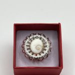 Anello in Filigrana Argentata Regolabile con Occhio di Santa Lucia Vero – Fatto a Mano