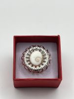 Anello in Filigrana Argentata Regolabile con Occhio di Santa Lucia Vero – Fatto a Mano