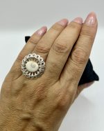 Anello in Filigrana Argentata Regolabile con Occhio di Santa Lucia Vero – Fatto a Mano - immagine 7