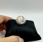 Anello in Filigrana Argentata Regolabile con Occhio di Santa Lucia Vero – Fatto a Mano - immagine 2