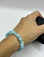 Bracciale Elastico con Pietre Naturali di Larimar – Pace e Serenità Interiore - immagine 3