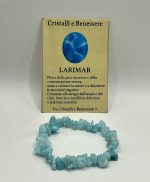 Bracciale Elastico con Pietre Naturali di Larimar – Pace e Serenità Interiore