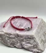 Braccialetto in Macramè Rosa con Su Coccu e Ossidiana – Protezione e Dolcezza💕 - immagine 2