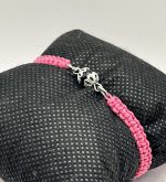 Braccialetto in Macramè Rosa con Su Coccu e Ossidiana – Protezione e Dolcezza💕 - immagine 3