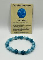 Bracciale Elastico con Pietre di Larimar 8 mm e 6 mm – Armonia, Calma e Comunicazione Interiore - immagine 2