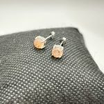🍓 “Orecchini a Lobo in Argento 925 con Quarzo Fragola – Dolci Vibrazioni d’Amore”