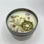 🔮 Candela Protettiva con Ametista, Salvia Bianca e Cera d’Api Naturale - immagine 2