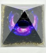 🌌 Piramide dell’Universo – Onice Nero e Sfera di Ametista per Protezione e Armonia Cosmica ✨ - immagine 3