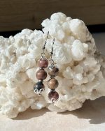 Orecchini Artigianali con Rodonite – Guarigione del Cuore e Dolcezza Emotiva❤️ - immagine 3