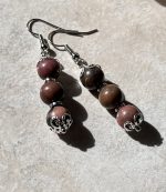 Orecchini Artigianali con Rodonite – Guarigione del Cuore e Dolcezza Emotiva❤️ - immagine 4