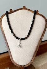 Collana da Uomo con Ossidiana, Occhio di Tigre e Nodo Celtico – Forza, Protezione e Saggezza Antica - immagine 3