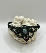 Collana in Macramè Nero con Zoisite e Rubino – Rinascita, Energia e Passione del Cuore - immagine 3