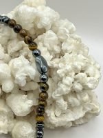 Collana da Uomo con Occhio di Tigre ed Ematite – Forza, Equilibrio e Protezione Energetica
