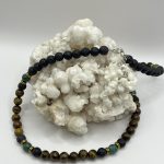 Collana da Uomo con Zoisite, Pietra Lavica e Occhio di Tigre – Energia, Forza e Rinnovamento Interiore
