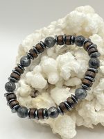 Bracciale da Uomo in Legno e Labradorite Grigia – Forza, Protezione e Saggezza Interiore - immagine 2