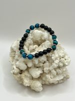 Bracciale da Uomo in Occhio di Gatto e Ossidiana Nera – Protezione, Energia e Forza Interiore - immagine 2