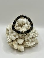 Bracciale da Uomo in Pietra Lavica, Ematite e Legno – Forza, Equilibrio e Energia della Terra - immagine 2