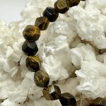 Bracciale Elastico Occhio di Tigre 8 mm – Forza, Coraggio e Protezione
