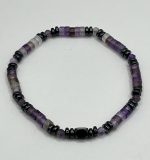 💜 Bracciale Elastico con Ametista e Matite – Armonia e Saggezza - immagine 2