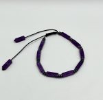 Bracciale Macramè Regolabile con Agata Viola e Matite – Armonia, Protezione e Stile Artigianale💜 - immagine 3