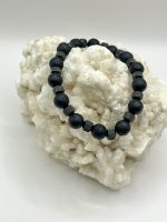 Bracciale Elastico Uomo in Pietra Lavica – Energia, Forza e Protezione Naturale🖤🖤🖤 - immagine 2
